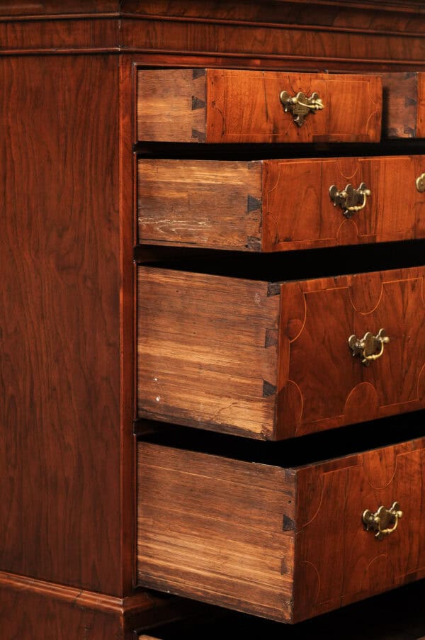 English Early 18th Century Walnut Chest on Chest with String Inlay - Image 7