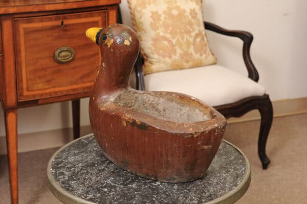 Painted Concrete Duck Jardiniere , France ca. 1920 - Image 9