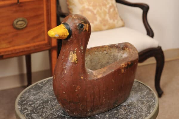 Painted Concrete Duck Jardiniere , France ca. 1920 - Image 11